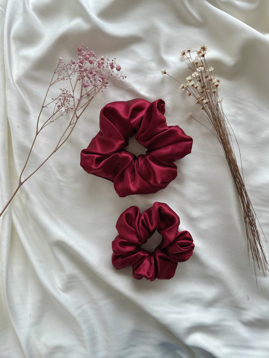 Dunkelrot Scrunchie